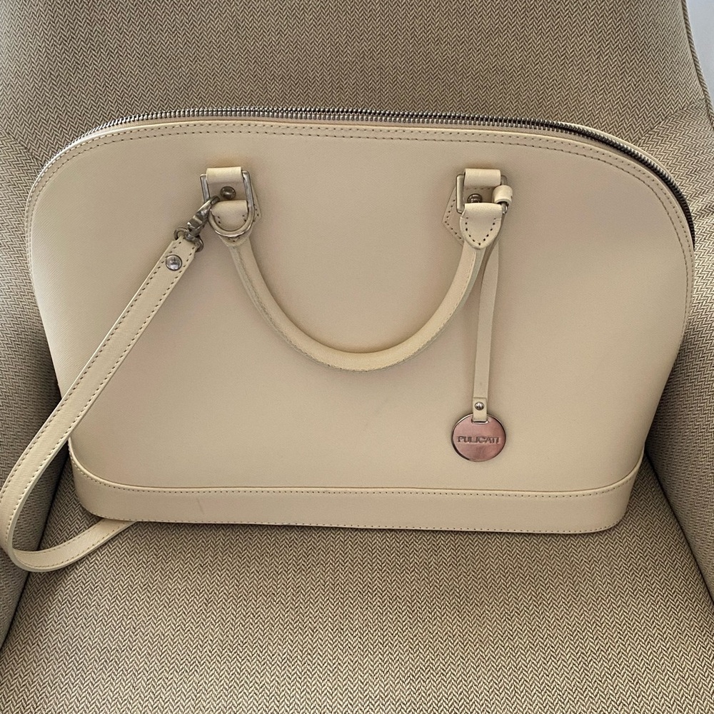 Pulicati Cream Satchel Bag